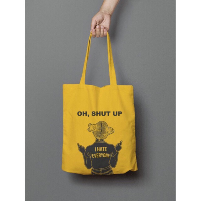 Tote Shut Up ( Trend untuk sekolah &amp; Jalan jalan )