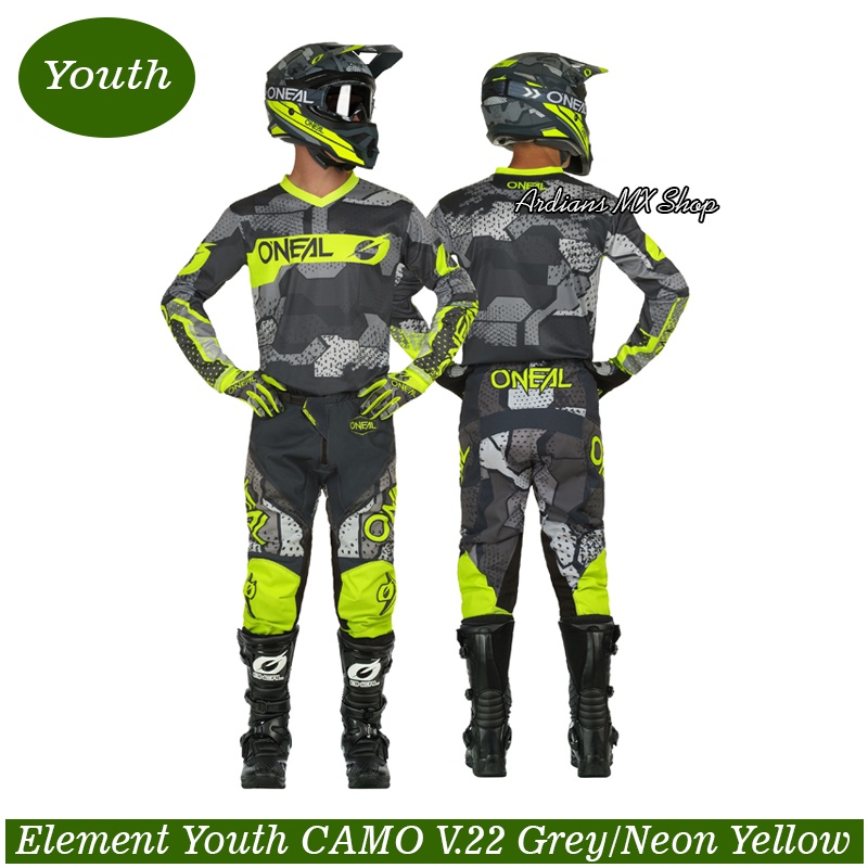 ONEAL - MX-22 - ELEMENT CAMO YOUTH - ANAK - TRAIL CROSS TRABAS GRASSTRACK