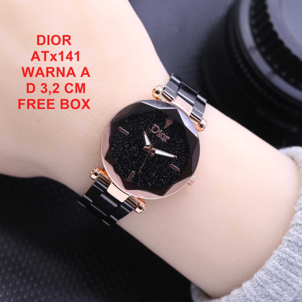 Kekinian JAM TANGAN WANITA DIOR RANTAI ATx141 Berkualitas