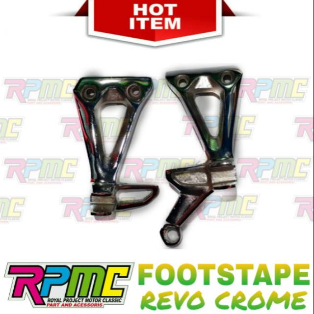 FOOTSTEP ABSOLUTE REVO CHROME KROM POSTEP BOSTEP FOTSTEP AKSESORIS MODIFIKASI CB GL MP MEGAPRO TIGER