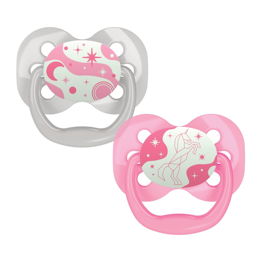 DR BROWNS ADVANTAGE PACIFIER GLOW IN THE DARK STAGE 1 0 - 6 M / ISI 2 PCS / 12005