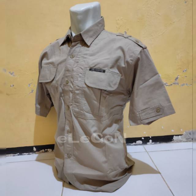 Kemeja Snepring Krem Kemeja Tactical PDL Lapangan Outdoor Kemeja Safari Pendek PDH Snepring Original