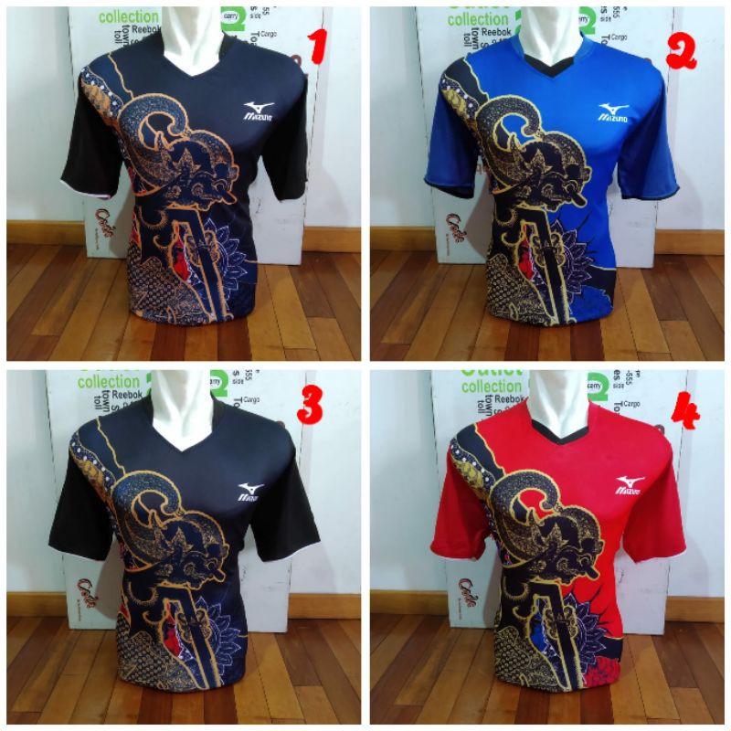 Atasan Singlet dan Lengan Mizuno Printing  Baju Kaos Olahraga Jersey Bola Setelan Futsal / Volly