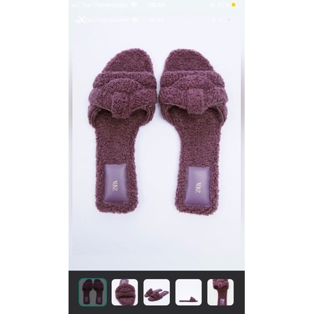 Zara Crosover Sandal Purple Original