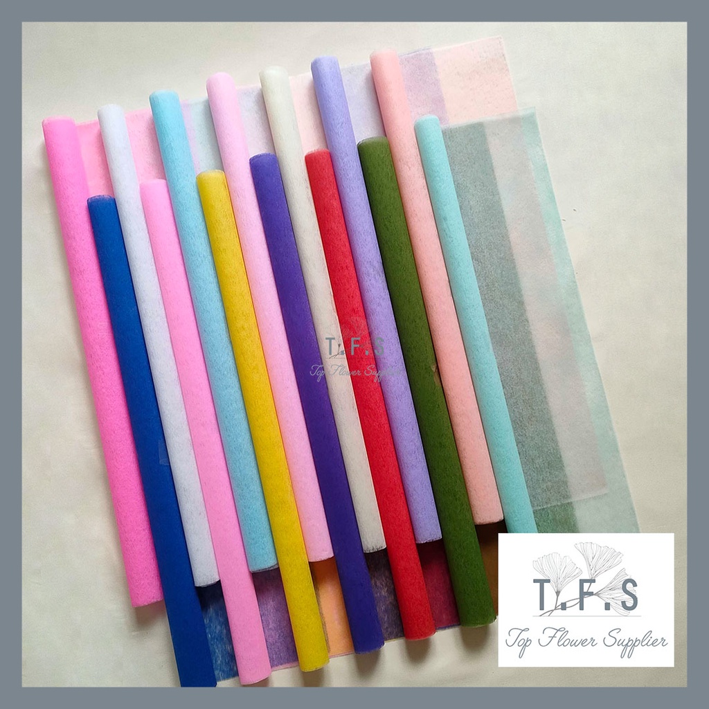 

Tissue Non Woven Flower Wrapping Kain Furing Spunbond Dekorasi Hias Buket Bunga