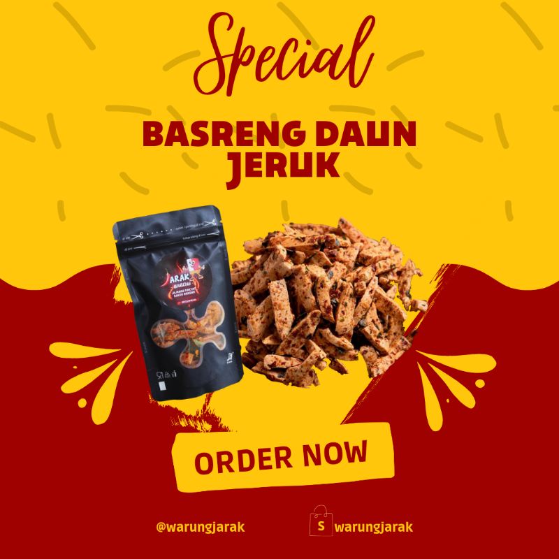 

BASRENG by JARAK EXTRA PEDAS DAUN JERUK (Jombang) , basreng pedas, Hitz kemasan
