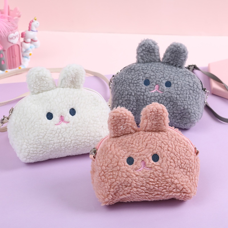 Tas selempang bulu rabbit tu053 sling bag anak kelinci milkjoy