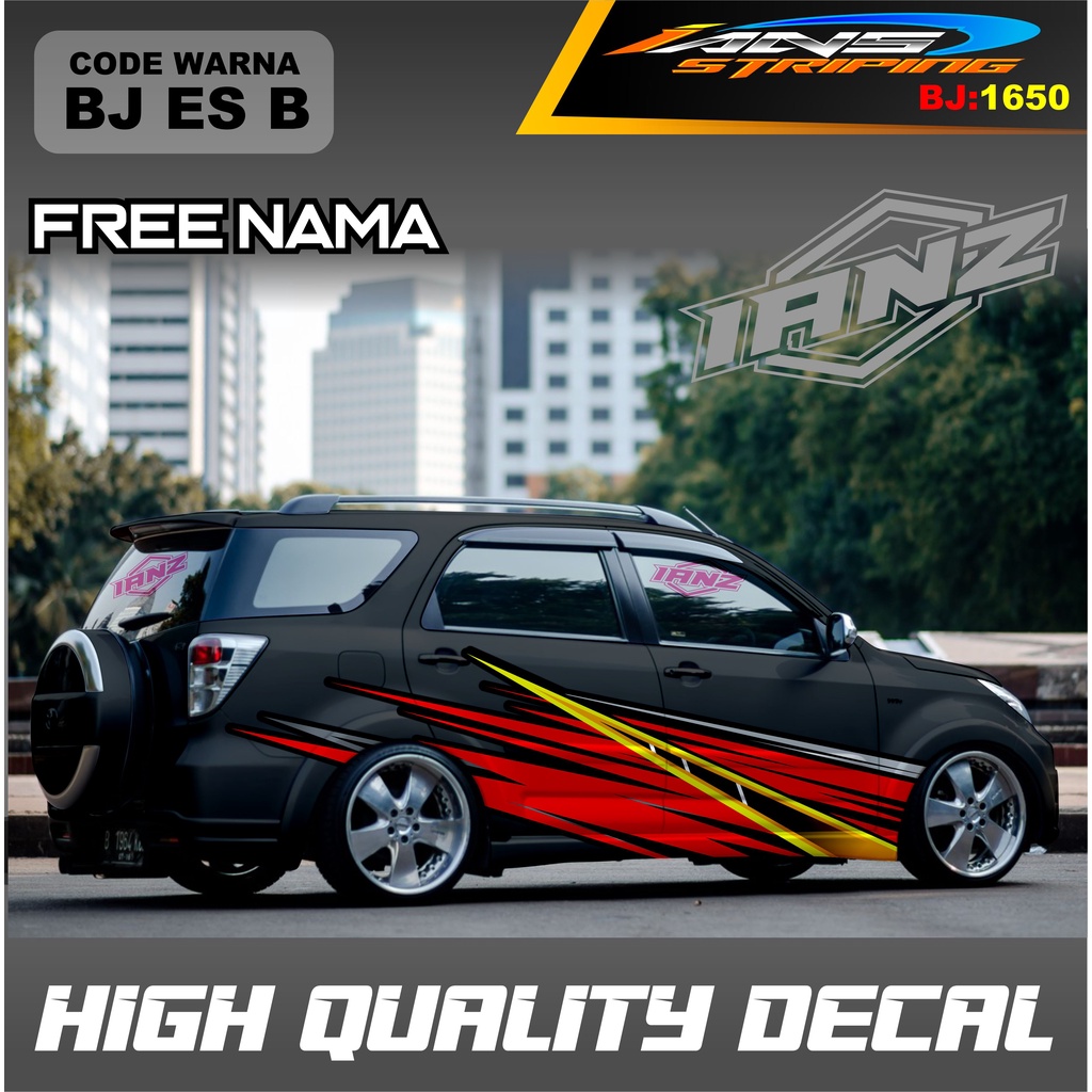 STIKER DECAL MOBIL TERIOS TERMURAH / VARIASI STICKER DECAL MOBIL AVANZA XENIA INNOVA / STIKER MOBIL