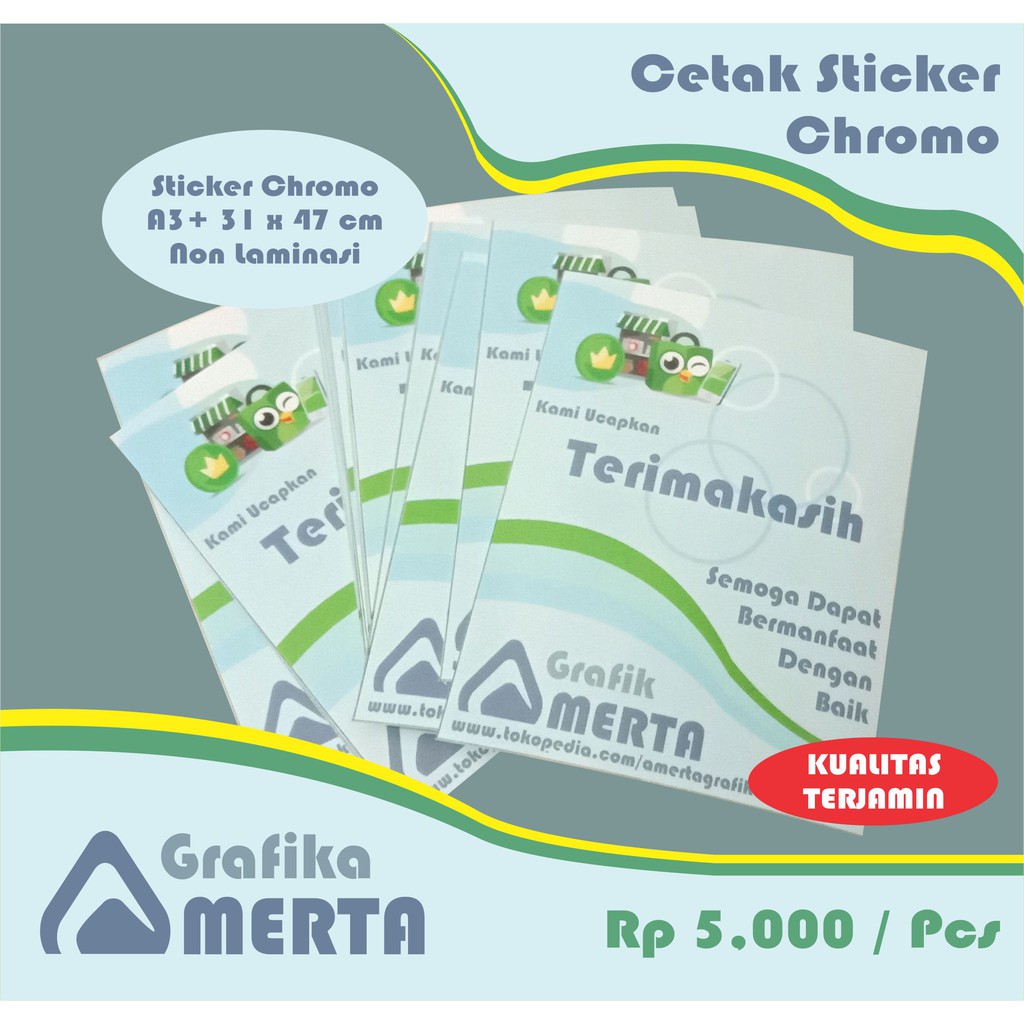 

Cetak Sticker Chromo Ukuran A3 Plus