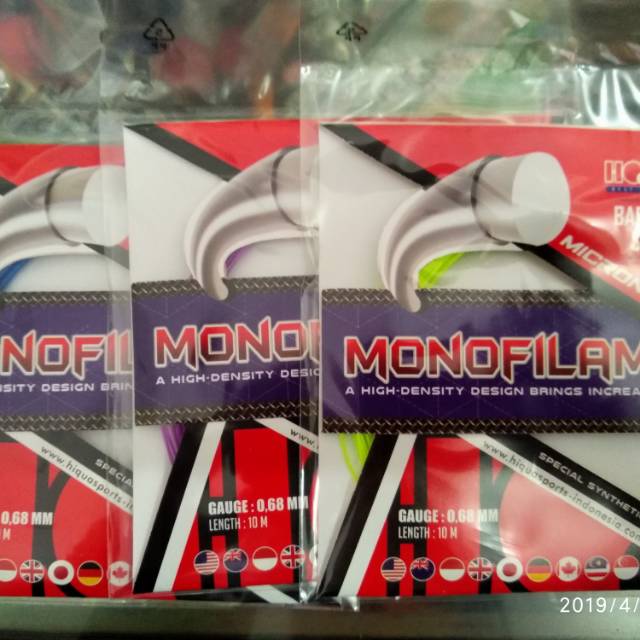 Senar raket badminton hiqua monofilament