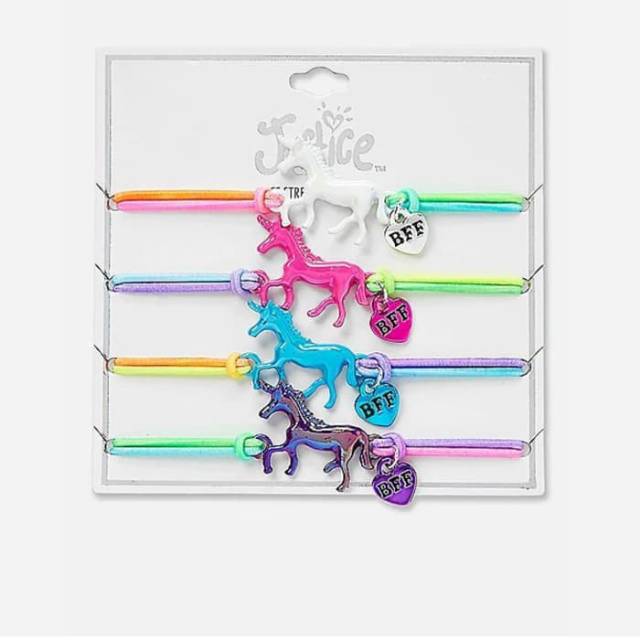Gelang Persahabatan Justice Unicorn BFF Strech Bracelet 4 pack