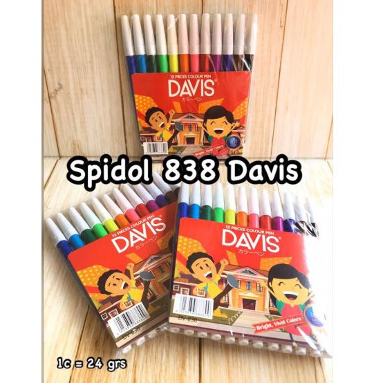 

TKB Spidol Set anak isi 12 warna permanen merk V-Gen/Davis