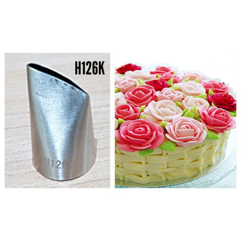 Spuit mawar besar kualitas premium no H126K spuit rose kelopak besar produk impor dekorasi kue ulang