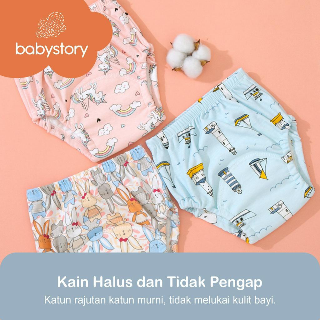 Celana Dalam tatur Popok Cloth Diaper Clodi Training Pants Pipis Bayi Anak Baby 4 layers celana dalam popok clodi training pants pipis bayi anak cloth diaper baby 4 layers celana popok kain