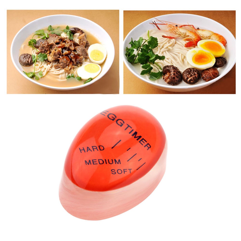 Timer Telur Rebus | Alat Dapur Pengamat Telur Mentah dan Dimasak Berubah Warna Lembut Sedang Keras