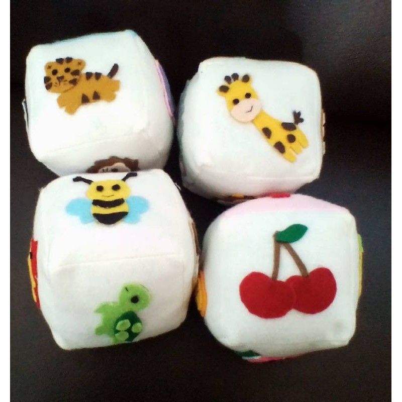 bantal flanel /mainan bayi /mainan edukasi /bantal dadu /boneka dadu