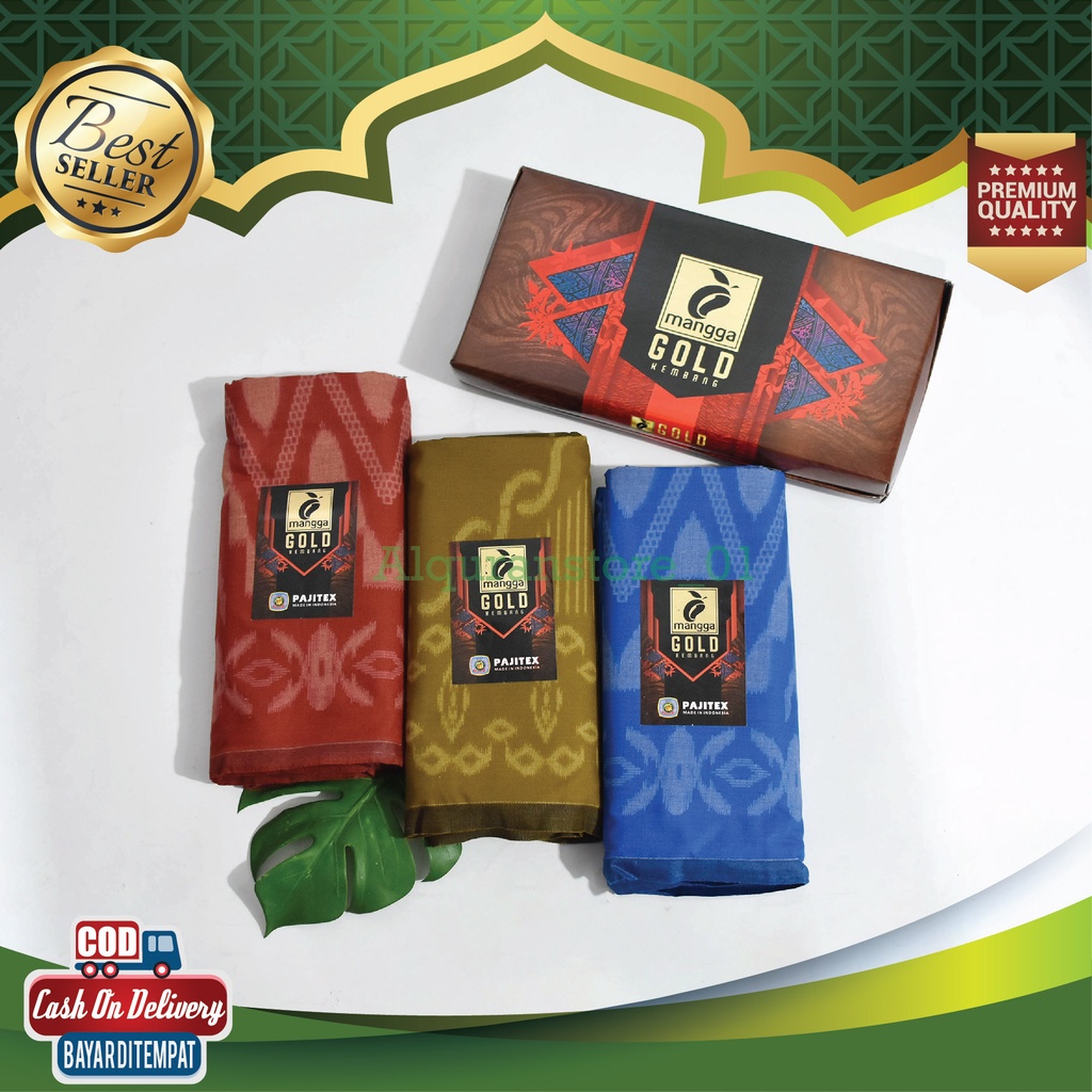 Kain Sarung Mangga Gold Kembang Laki Pria Pilih Warna Kain Alat Shalat Sholat Tumpal Warna Cowo Cowo
