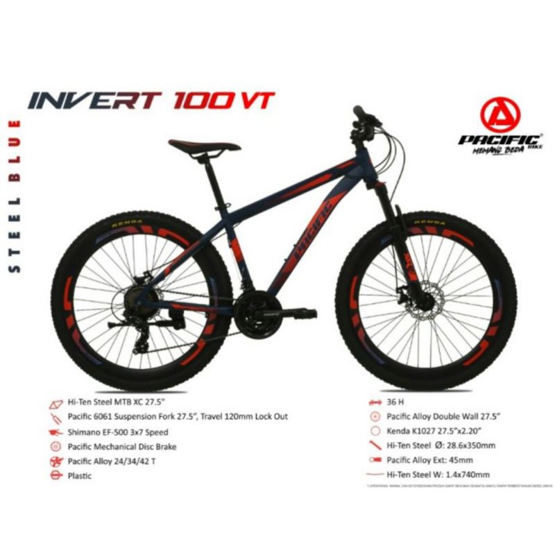 Sepeda Gunung MTB 27.5 Inch Pacific Invert 100 VT