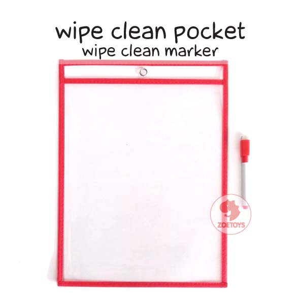 Zoetoys Paket Hemat Montess Wipe Clean Pocket + Wipe Clean Marker