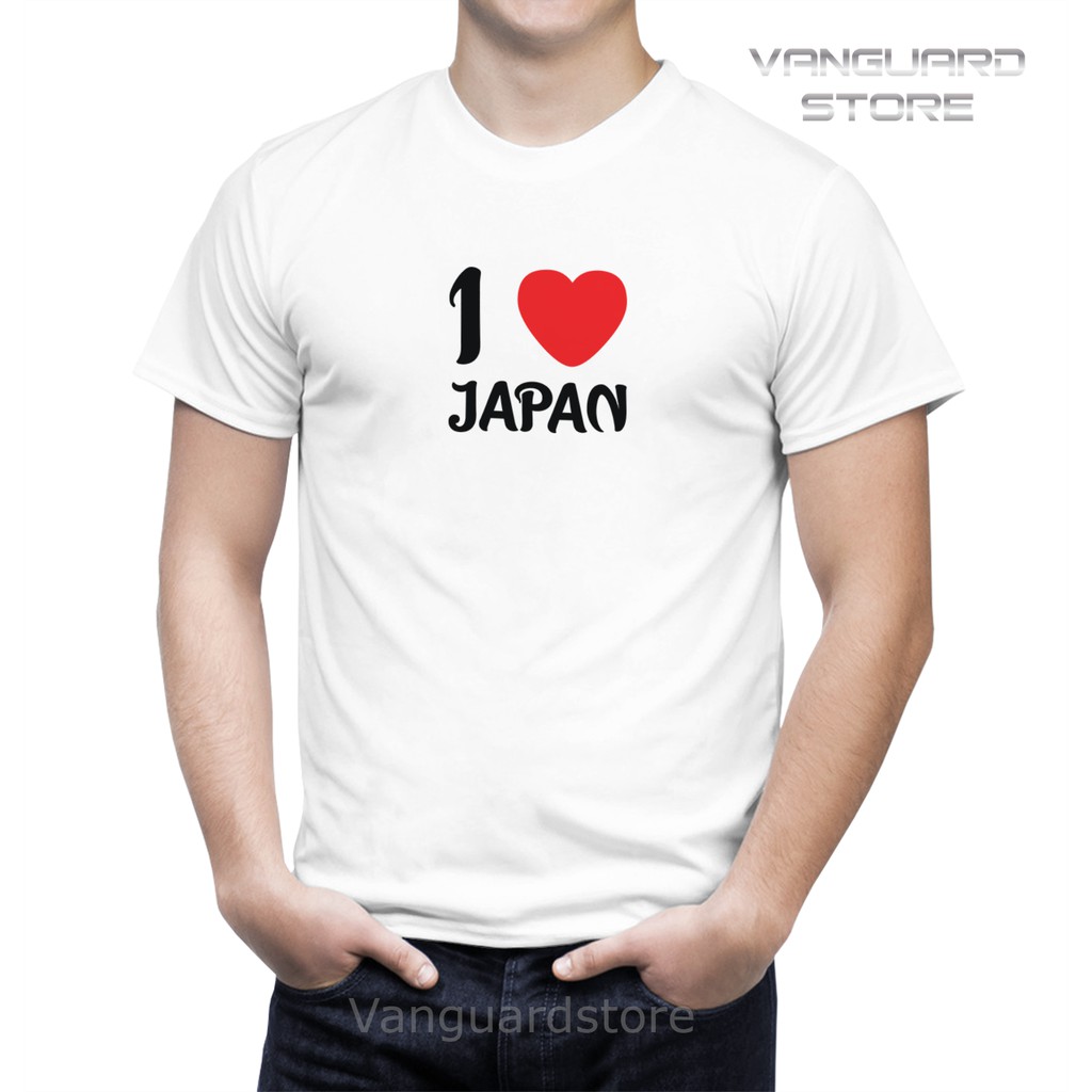 KAOS I LOVE JAPAN COMBED 20S COWOK WANITA PRIA COWO UKURAN BAYI - DEWASA JUMBO BIG SIZE 0 - 4XL