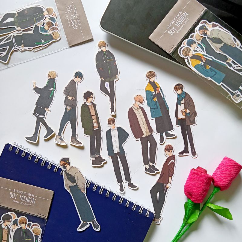 

Korean Japanese Boy Stickers Stiker Boy Fashion
