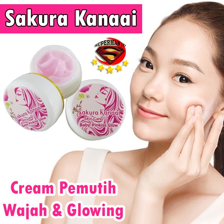 Cream Pemutih Wajah Glowing Cepat - SAKURA KANAAI Baby Pinkiss Cream Jelly Glowing