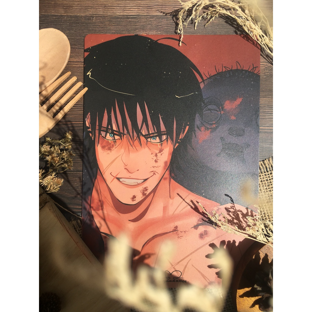 Jujutsu Kaisen JJK Artprint/Kertas Ganteng/Poster/Photocard A5 (PREMIUM QUALITY)-Fushiguro Toji