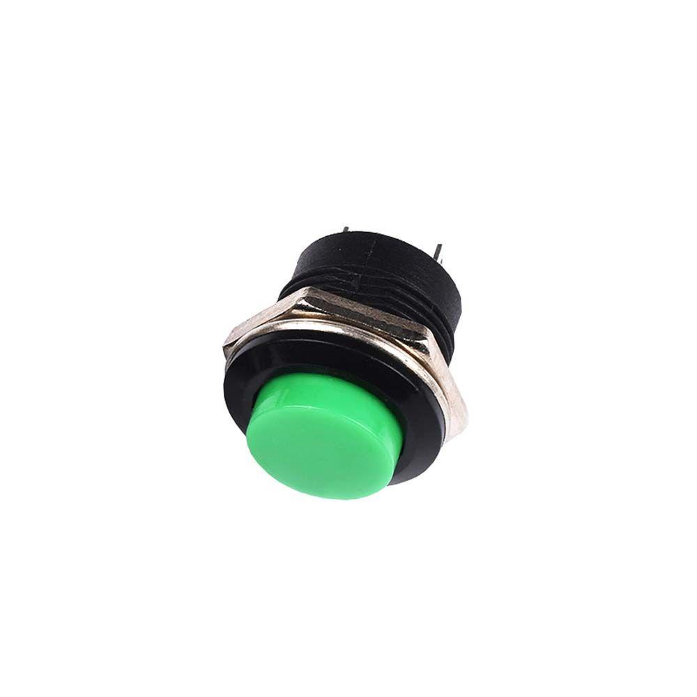 [Elegan] Putaran Tombol Tekan 16mm R13-507 Plastik Momentary Self Reset Momentary Push Button Switch Komponen Elektronik Kontak Listrik Saklar Power Button Switch