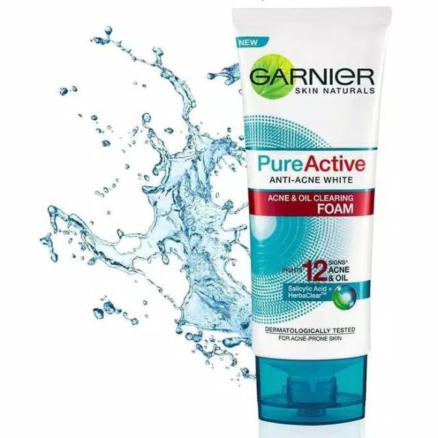 Garnier Pure Active Anti Acne White Facial Foam/Scrub 100 Ml