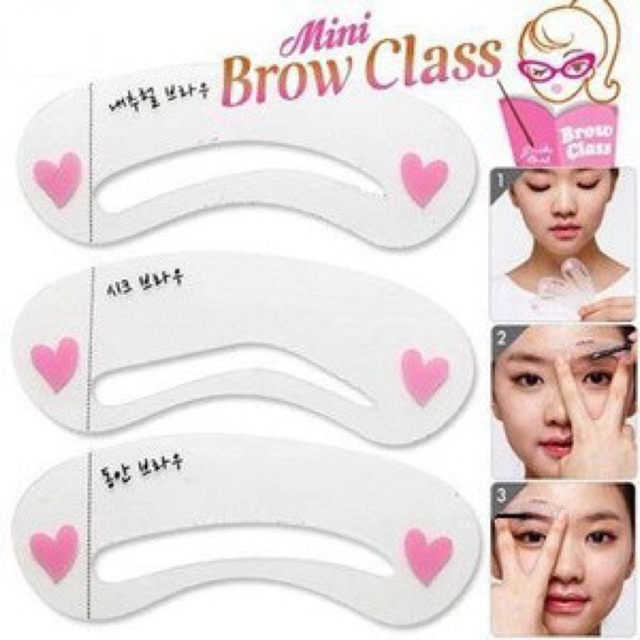 [COD] Cetakan Alis Mini Brow Class / Cetak Alis isi 3 Murah Viral