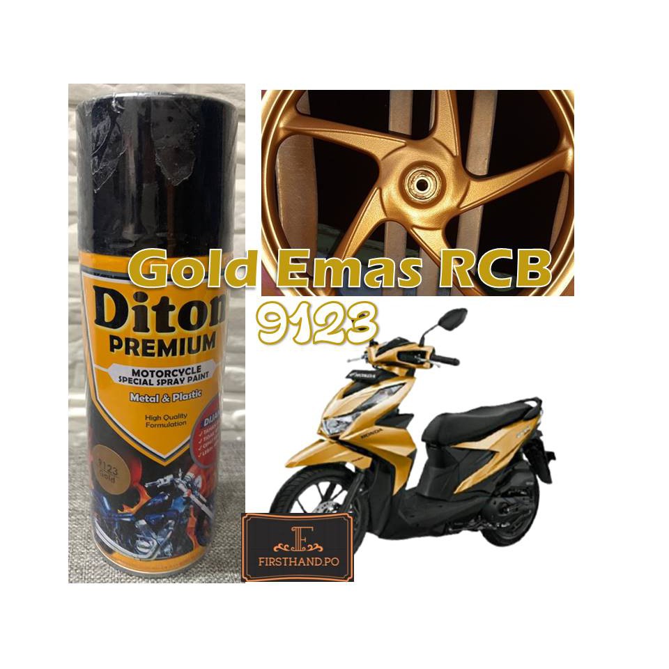 Diton Premium Gold 9123 Emas RCB Mas Bronmas Pilox Tahan Bensin 400cc