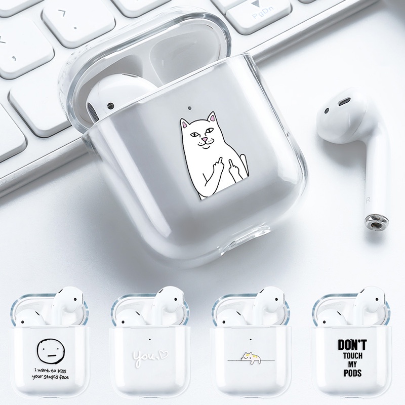 Casing Soft Case Silikon Motif Emoji Lucu Untuk AirPods 1 / 2