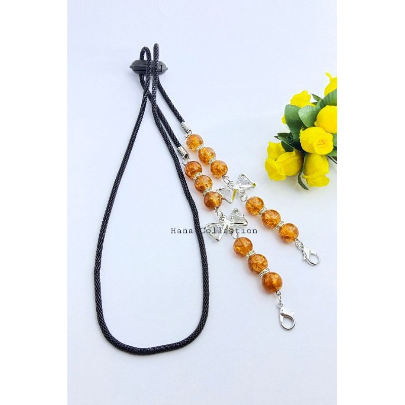 2in1 Strap Mask Chain Snake Crystal Pita