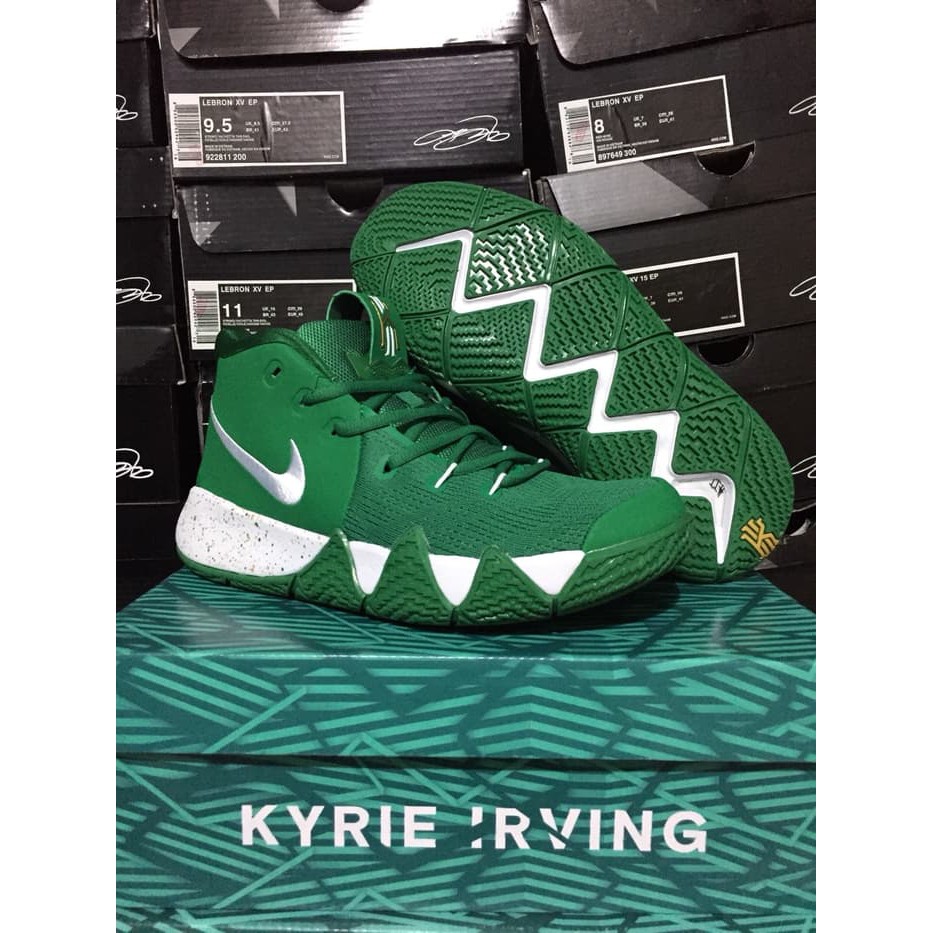 Sepatu Basket Kyrie 4 Green White  Limited