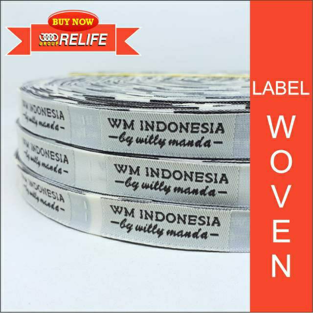 

LABEL WOVEN DAMASK | LABEL RAJUT/TENUN | UNTUK UKURAN LEBAR 1,5 CM