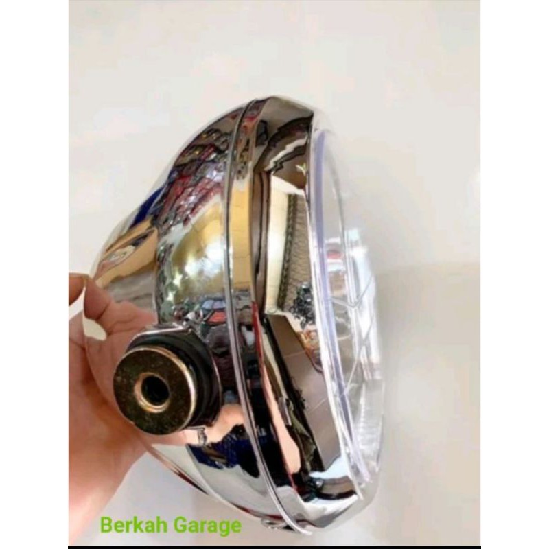 Hedlamp Bulat 7 Inci Full Crum Breket Plus Sen 2 Pic Non Ori Rx-King Scorpio Hrg