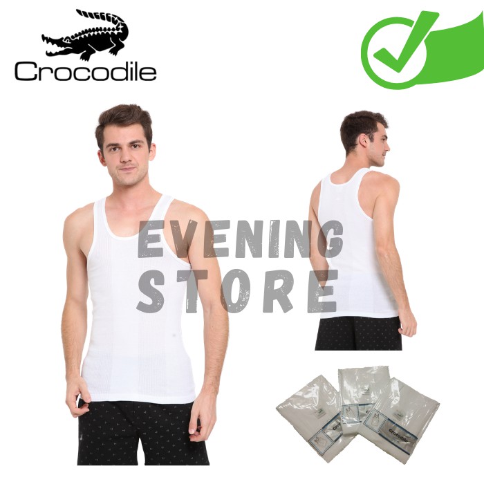 Kaos Dalam Singlet Salur Pria Crocodile (801V)