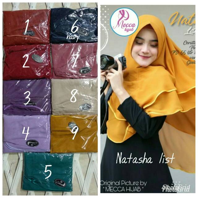 hijab jilbab kerudung Natasha lis mat good ceruti merek natasha
