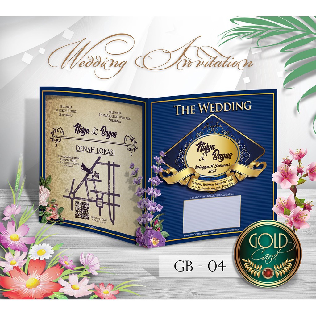 GOLD Blangko GB 04 Blanko Undangan | Blangko Undangan | Undangan Murah