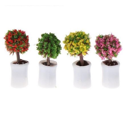 Miniatures - Terrariums - Fairy Garden - Tree Pot Plant (4pcs)