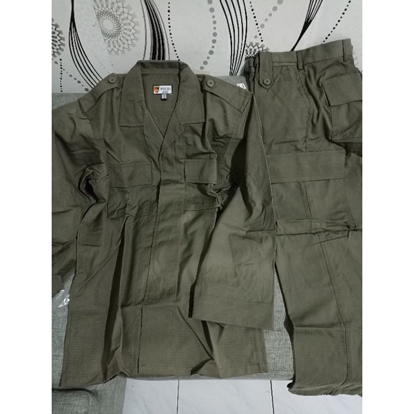 Seragam pdl hijau Brimob