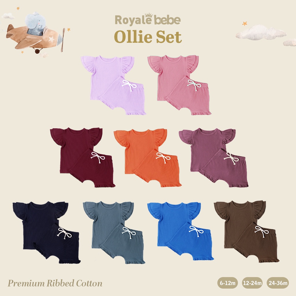 Baju Bayi Setelan Anak Royale Bebe Ollie 3 6 Bulan 1-3 Tahun