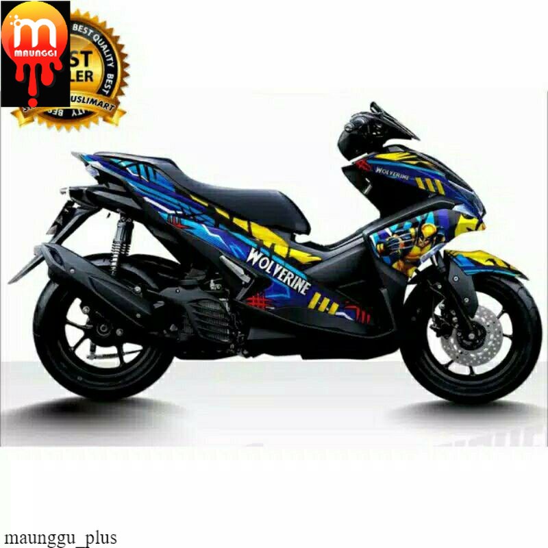 Decal aerox full body laminasi glossy dan doff Striping full variasi aerox Sticker aerox 155 Sudah d