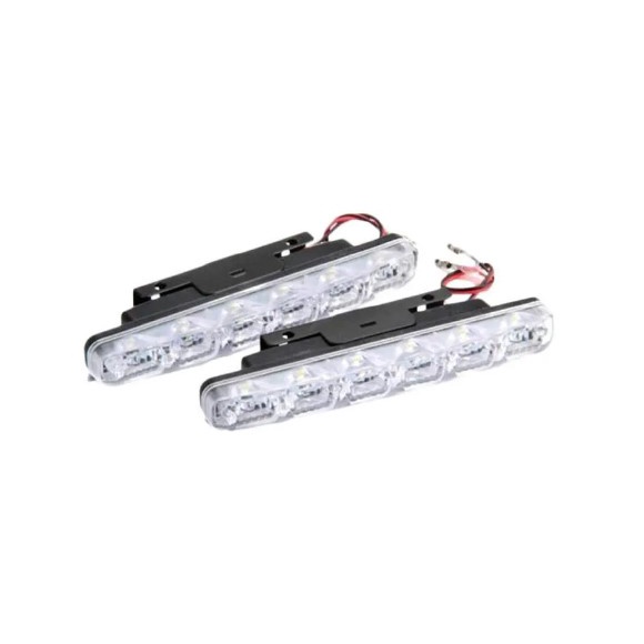 Lampu LED DRL Mobil UNIVERSAL 6 LED 6 Mata 6 Titik Putih