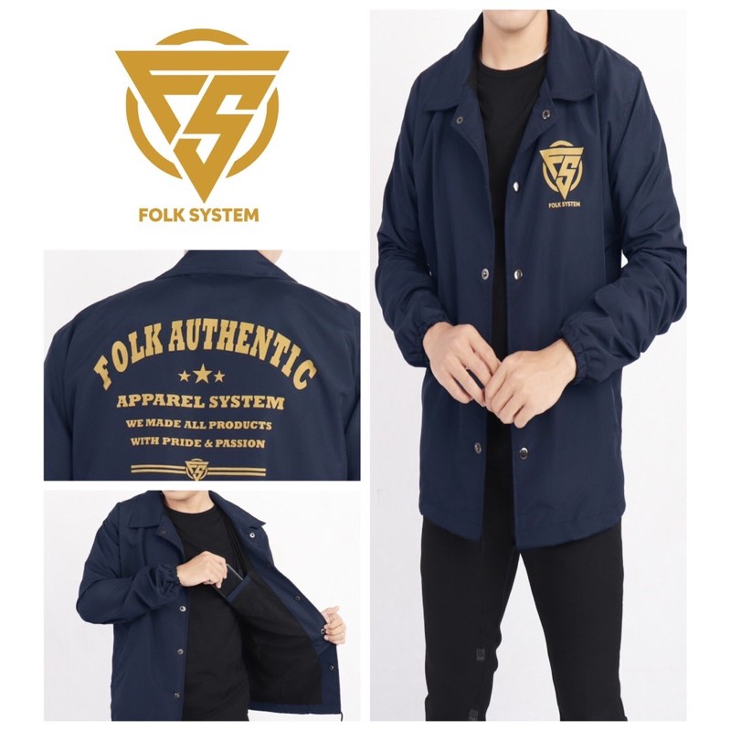 Jaket Coach Windbreaker Parasut Folksystem orginal