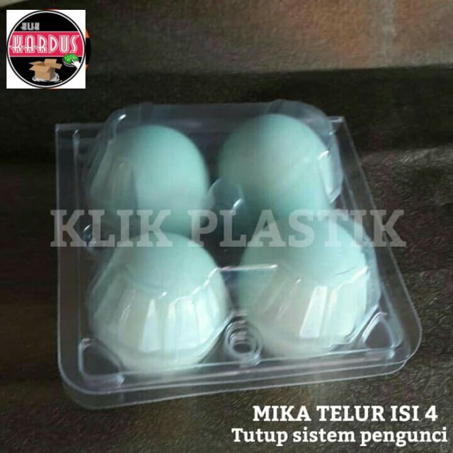 MIKA TELUR ISI 4 / EGG TRAY / TEMPAT TELUR ASIN