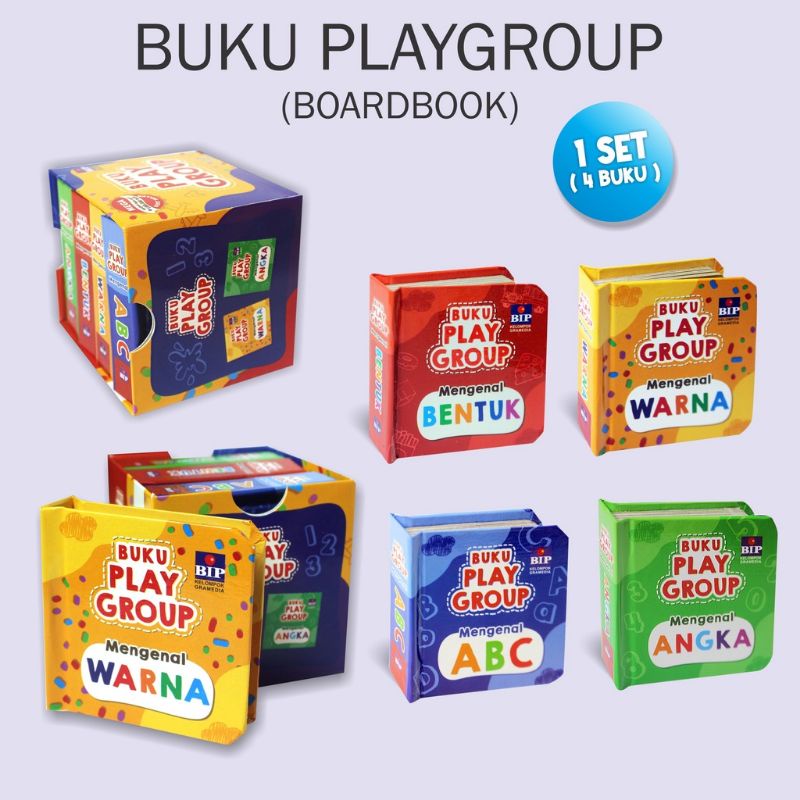 BUKU PLAY GROUP PLAYGROUP BOX SET EDISI BARU - BUKU ANAK - BUKU BALITA - ISI 4 BUKU - gramedia Bip