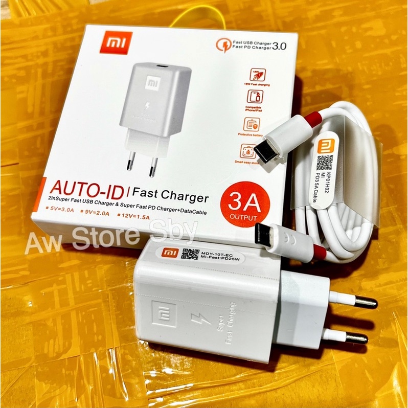 (MDY10T-EC) Mi Fast PD 25W Original Charger Xiaomi Type C to C Quick Charge 25Watt Redmi Note 7 Pro/8 Pro/9/9T/10/10C/POCO M2/M3 Pro