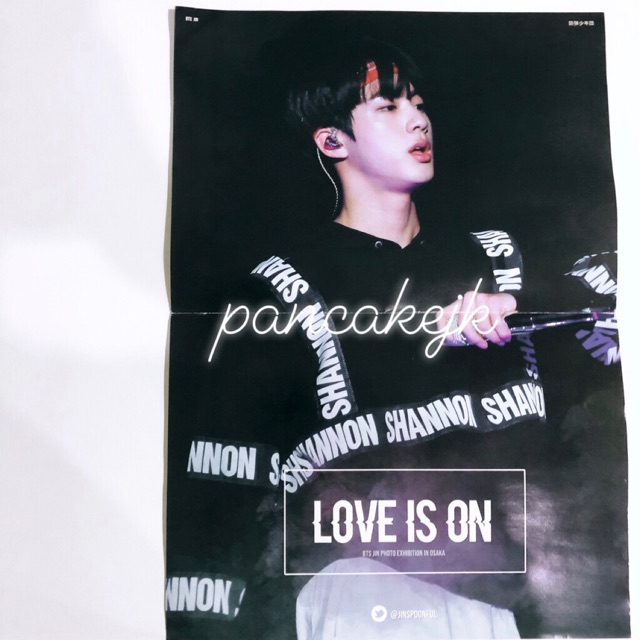 [ READY‼️ ] bts seokjin fansite goods jin poster a3 love in on JINSPOONFUL