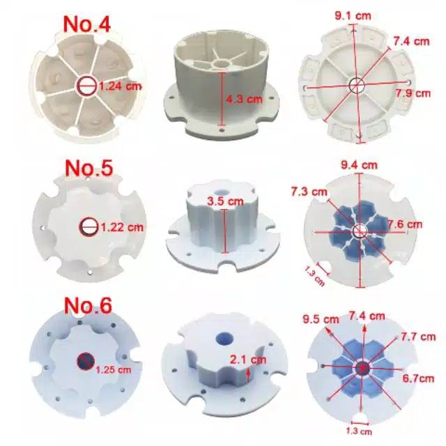 Sambungan Roda Bintang 6 Gearbox Mainan aki anak Dudukan interface Mobil kontrol koneksi ban adaptor